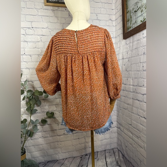 She + Sky boho floral Blouse - Picture 3 of 6